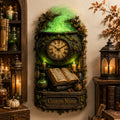 Personalized Witch Cauldron Wall Clock with Custom Name — personalized with a custom name