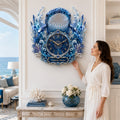 Personalized Front-facing Whale Wall Clock with Custom Name — personalized with a custom name