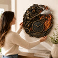 Personalized Fire Station Wall Clock with Custom Name — personalized with a custom name