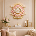 Personalized Lotus Lovers Wall Clock with Custom Name — personalized with a custom name