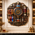 Personalized Spiral Bar Wall Clock with Custom Name — personalized with a custom name