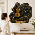 Personalized Classical Musicians Wall Clock with Custom Name — personalized with a custom name