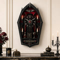 Personalized Gothic Coffin Wall Clock with Custom Name — personalized with a custom name