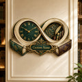 Personalized Infinity Book Wall Clock with Custom Name — personalized with a custom name