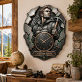 Personalized Mountain Climber Wall Clock with Custom Name — personalized with a custom name