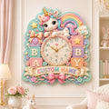 Personalized Baby Unicorn Wall Clock, New Baby Gift with Custom Name — personalized with a custom name