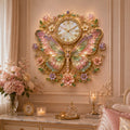 Personalized Pastel Butterfly Wall Clock with Custom Name — personalized with a custom name