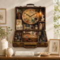 Personalized Artist Suitcase Wall Clock with Custom Name — personalized with a custom name