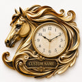 Personalized Horse Enthusiasts Wall Clock with Custom Name — personalized with a custom name