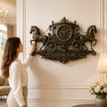 Personalized Royal Carriage Wall Clock with Custom Name — personalized with a custom name