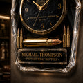 Personalized Tactical Luxury Wall Clock with Custom Name — personalized with a custom name