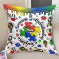Autism Awareness - Personalized Autism Awareness Throw Pillow
