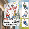 Bar & Grill - Personalized Backyard House Flag