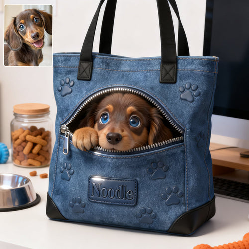 Custom Any Photo - Personalized Dog Tote Bag