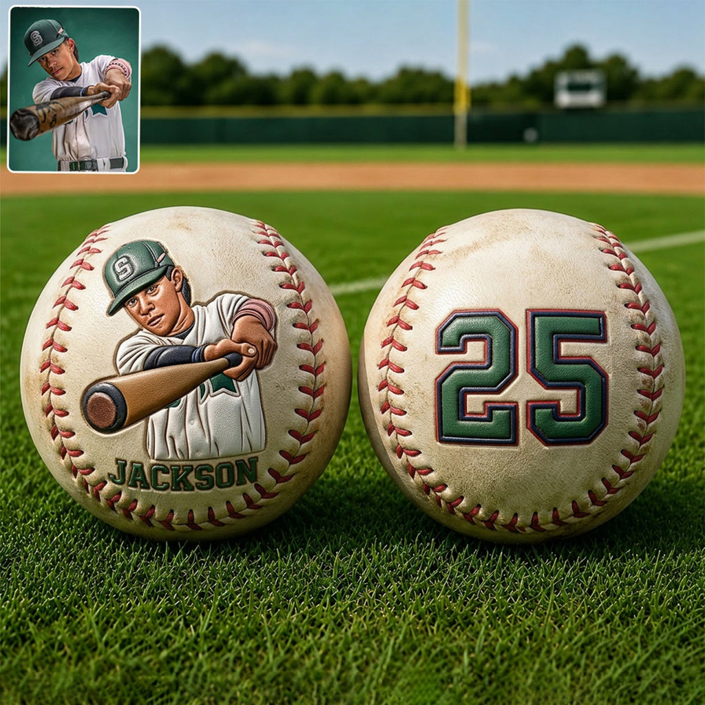 Any Photo Love Baseball - Personalized Baseball Multi-Sport Ball