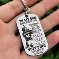 To My Son Crawling Is Acceptable - Baseball gift for son, brother, grandson, dad - Personalized Stainless Steel Keychain