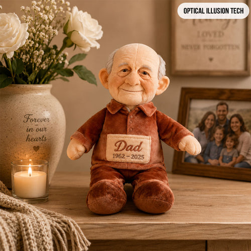 Custom From Any Photo - Personalized Memorial Faux Fur Shaped Pillow