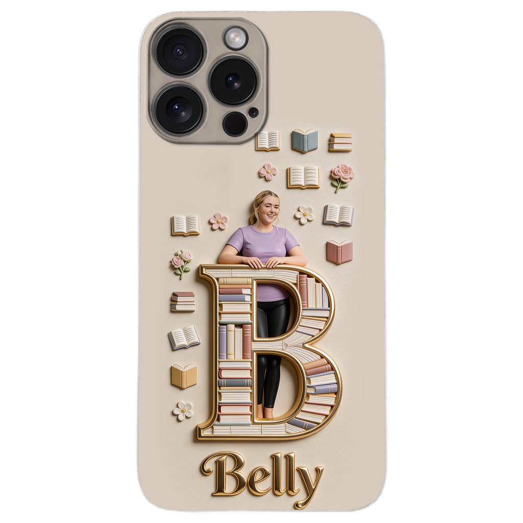 Book Lovers Gift - Personalized Book 3D Embossed Leather Phone Case
