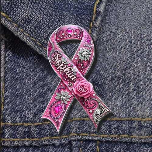 Breast Cancer Awareness - Personalized Breast Cancer Awareness Pin