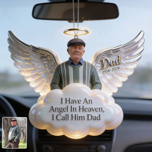 Angel Wing - Personalized Memorial Car Ornament