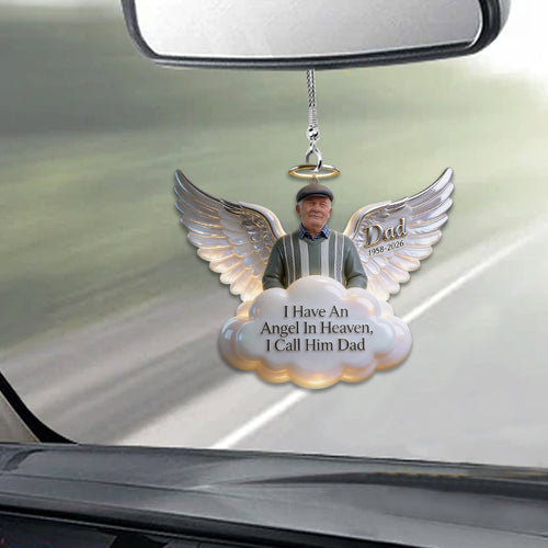 Angel Wing - Personalized Memorial Car Ornament