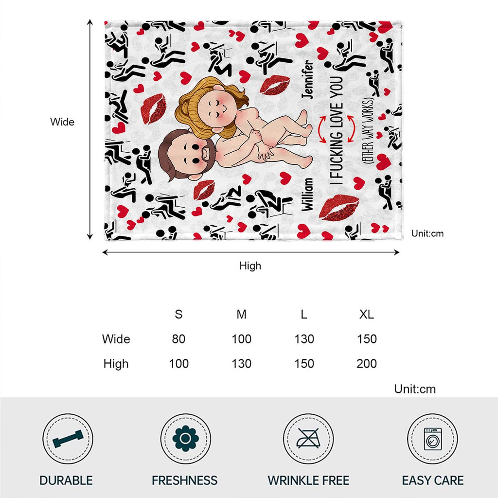 I Love You - Personalized Couple Blanket