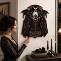Personalized Gothic Vampire Wall Clock with Custom Name — personalized with a custom name