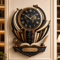 Personalized Book Globe Wall Clock, Custom Name Gift for Book Lovers — personalized with a custom name
