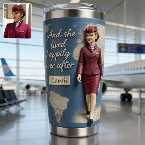 Crew Life Personalized Flight Attendant - Personalized Fly attendant Tumbler