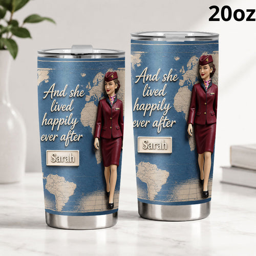 Crew Life Personalized Flight Attendant - Personalized Fly attendant Tumbler