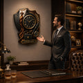 Personalized Executive Wall Clock with Custom Name — personalized with a custom name