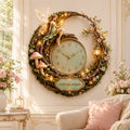 Personalized Woodland Fairy Wall Clock with Custom Name — personalized with a custom name