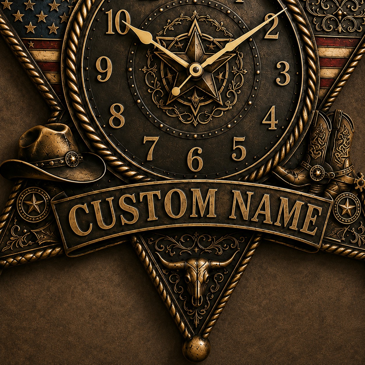 Personalized Interiors Wall Clock with Custom Name — personalized with a custom name