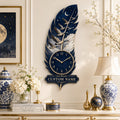 Personalized Goose Feather Wall Clock with Custom Name — personalized with a custom name