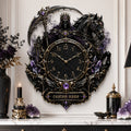 Personalized Crowned Grim Reaper and Black Horse Wall Clock — personalized with a custom name