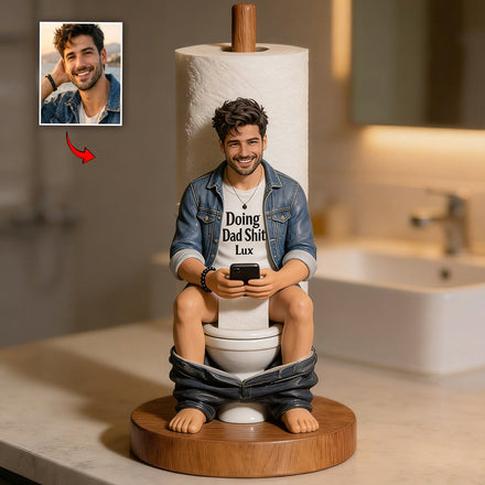 Best Time Of Day - Personalized Father Paper Towel Stand