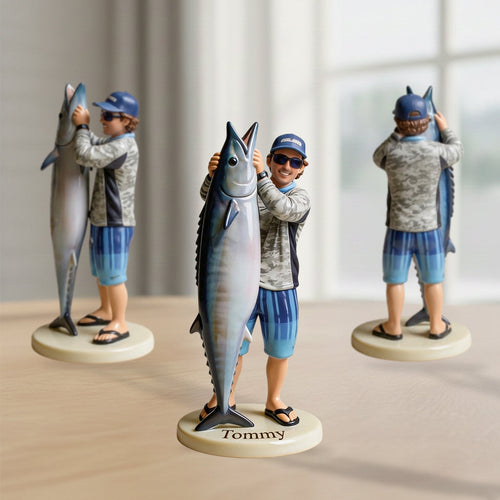 Custom Real 3D Figure From Any Photo - Personalized Fishing Premium 3D Figurine