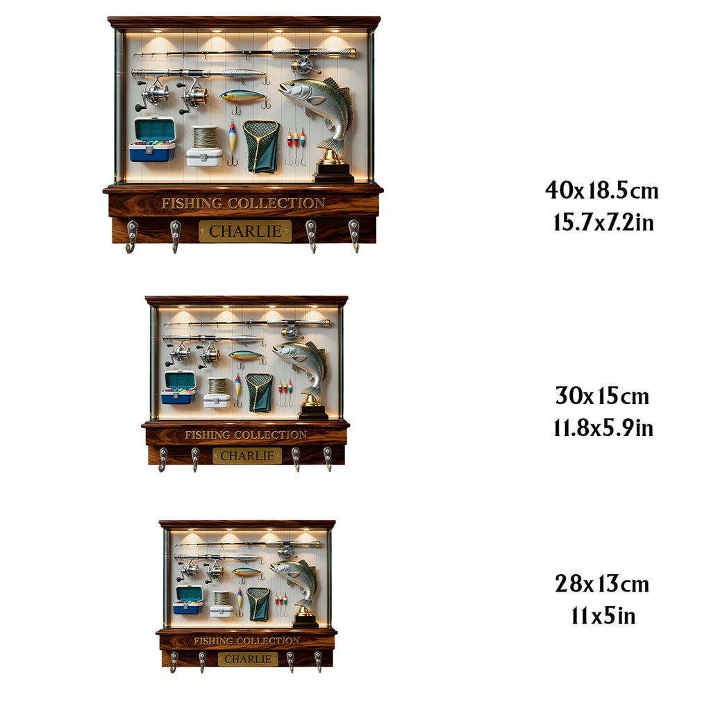 Love Fishing - Personalized Fishing Custom Shaped Hanging Rack