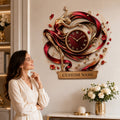 Personalized Ballet Performers Wall Clock with Custom Name — personalized with a custom name