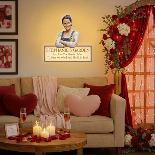 Custom From Any Photo - Personalized Gardening LED Light Acrylic Sign