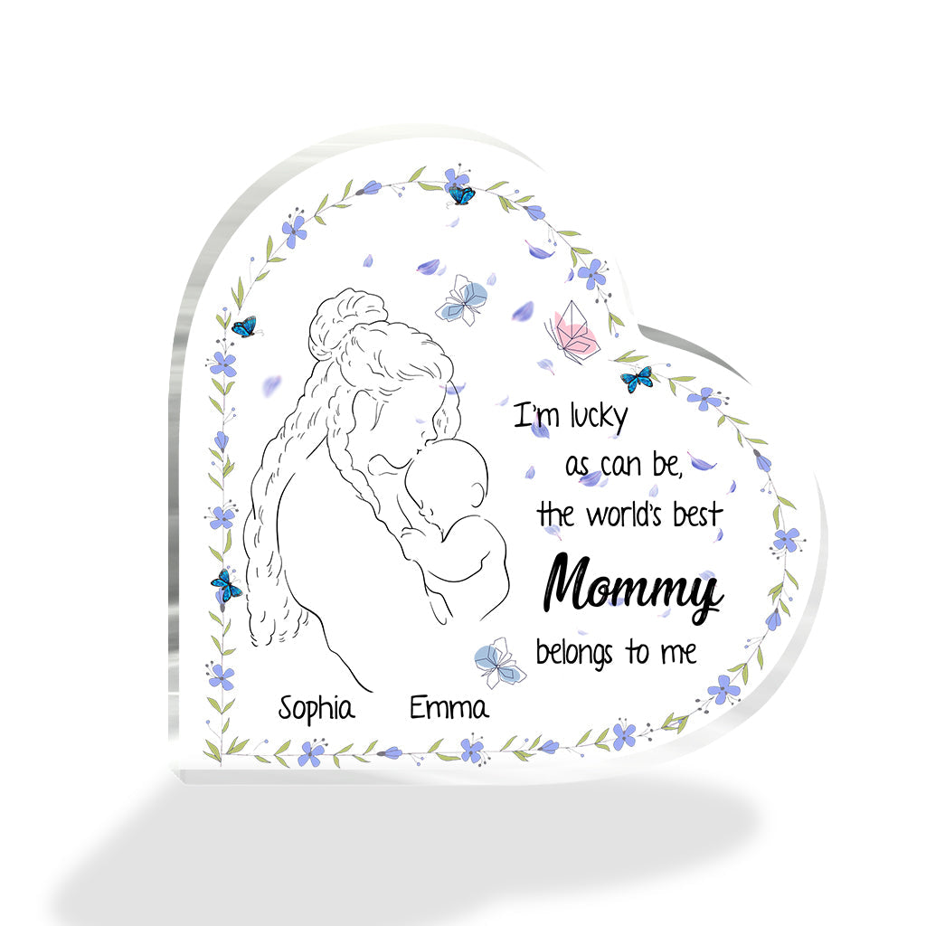 I'm Lucky As Can Be - Personalized Mother's Day Mother Custom Shaped Acrylic Plaque