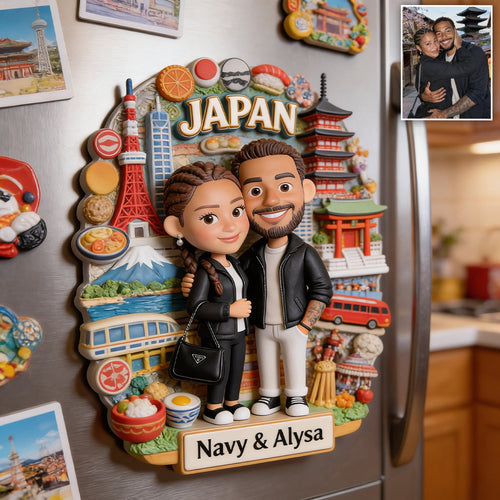 Couple Travel Memories - Personalized Travelling Magnet