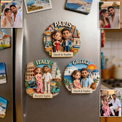 Couple Travel Memories - Personalized Travelling Magnet