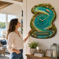 Personalized River Fishing Wall Clock, Custom Name Gift for Anglers — personalized with a custom name