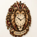 Vintage circus Custom Name Wall Clock — personalized with a custom name