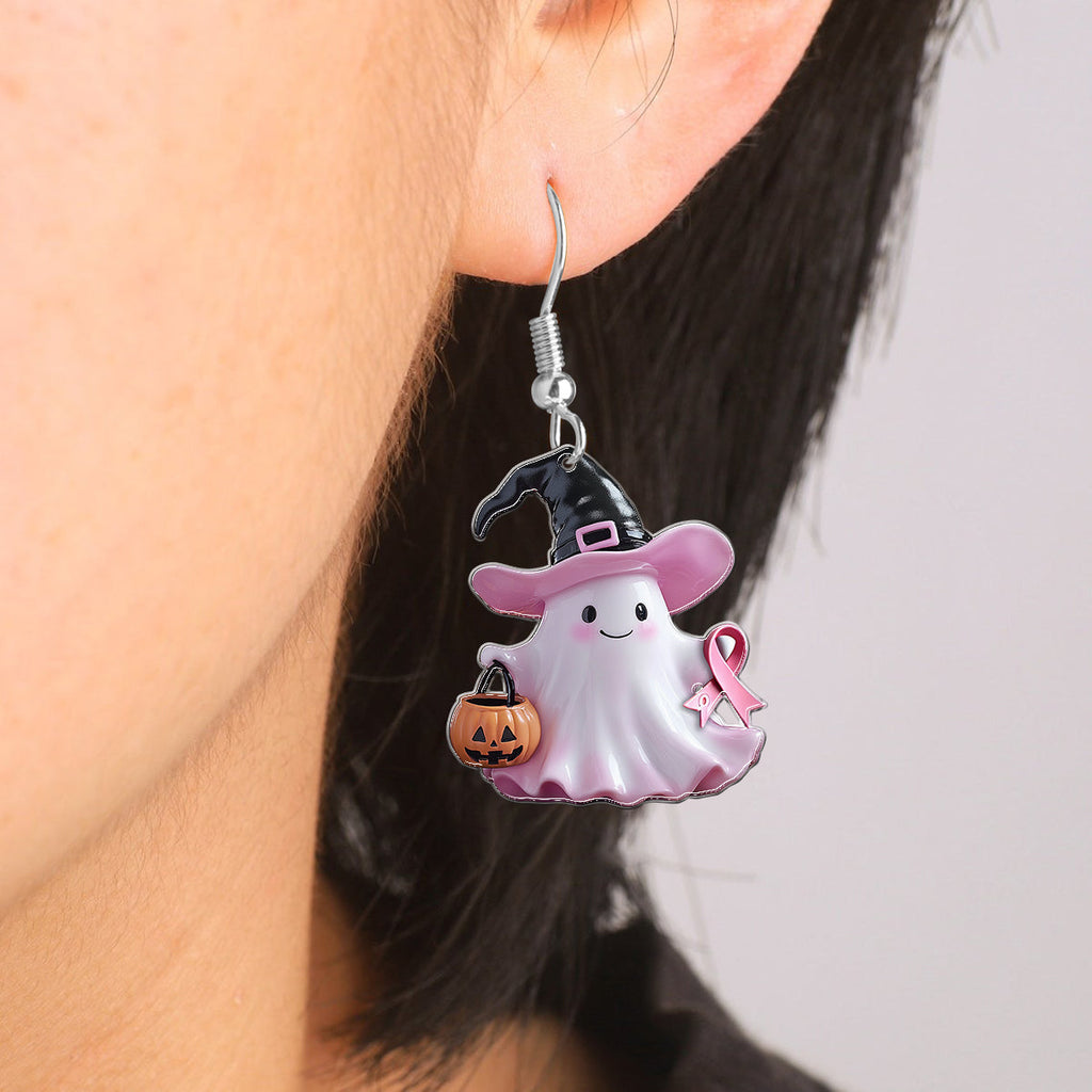 Breast Cancer Awareness - Personalized Breast Cancer Awareness Earrings
