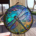 Whisper Words Of Wisdom Let It Be - Personalized Hippie Round Wood Sign