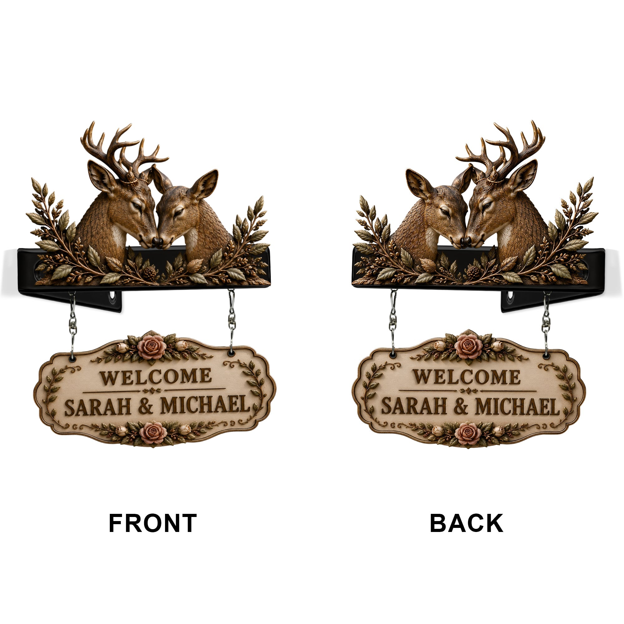Welcome To Our Home - Personalized Hunting Wooden Wall Mount Sign