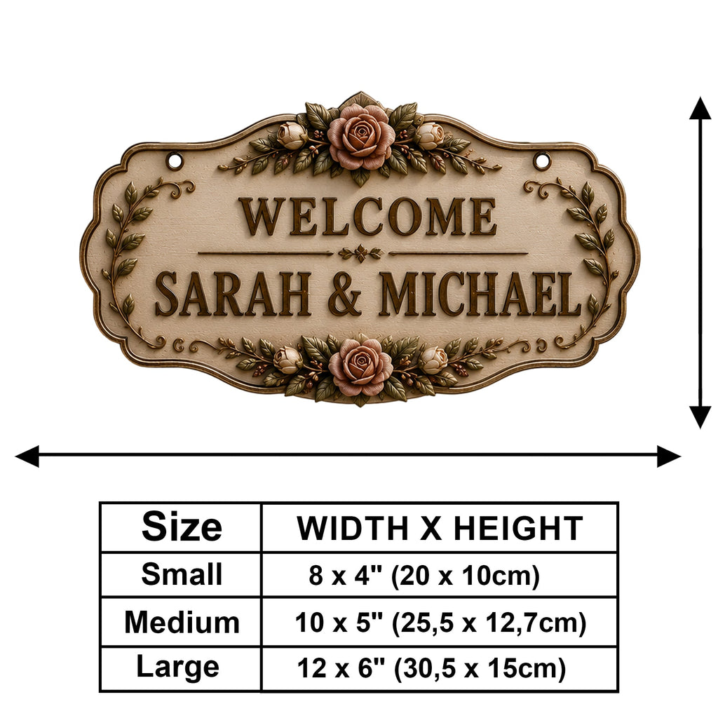 Welcome To Our Home - Personalized Hunting Wooden Wall Mount Sign