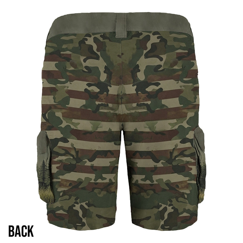 American Gobbler Hunter - Personalized Hunting Cargo Shorts With Belt